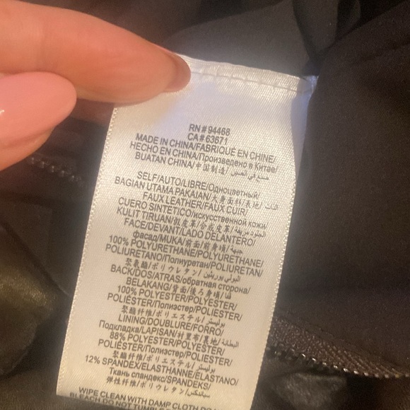 BCBGMaxAzria Dark Brown faux Leather Top size M NWT $169 - Picture 6 of 7